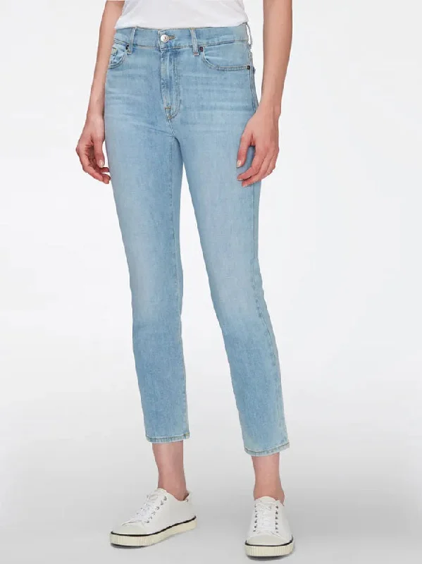 7 For All Mankind Roxanne Ankle Jeans Wind Catcher Trendy Classic Fit Jeans
