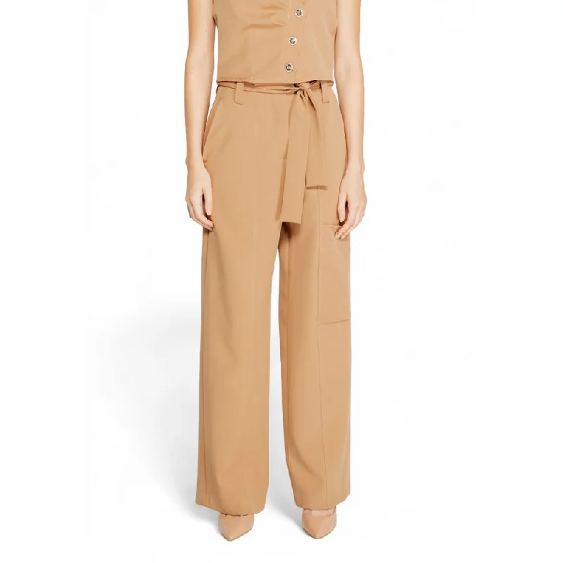Beige Polyester Jeans & Pant Fashionable Bootcut Jeans
