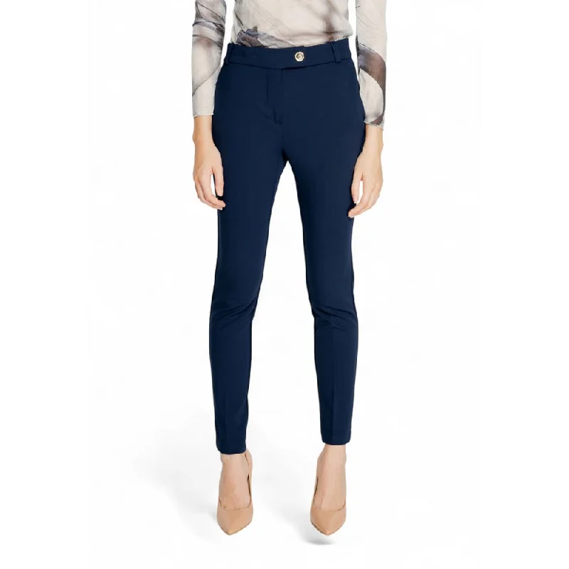 Blue Polyester Jeans & Pant Casual High-Waisted Bootcut Jeans