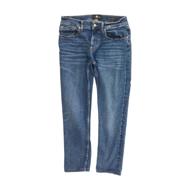 Blue Solid Low Rise Slim Leg Jeans Trendy Layered Pocket Jeans