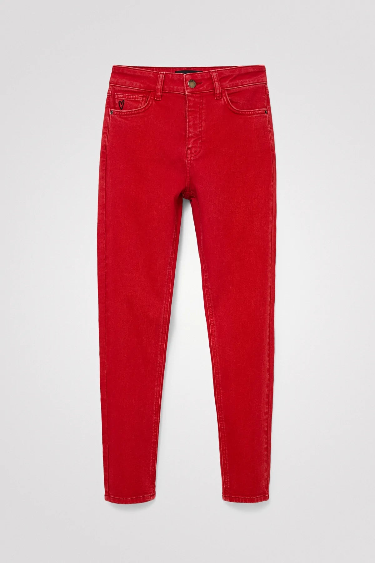 Desigual Skinny Fit Red Jeans Casual Loose Fit Jeans