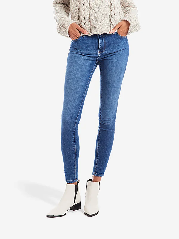 High Rise Skinny Beekman Jeans Comfortable Zip-Fly Denim Jeans
