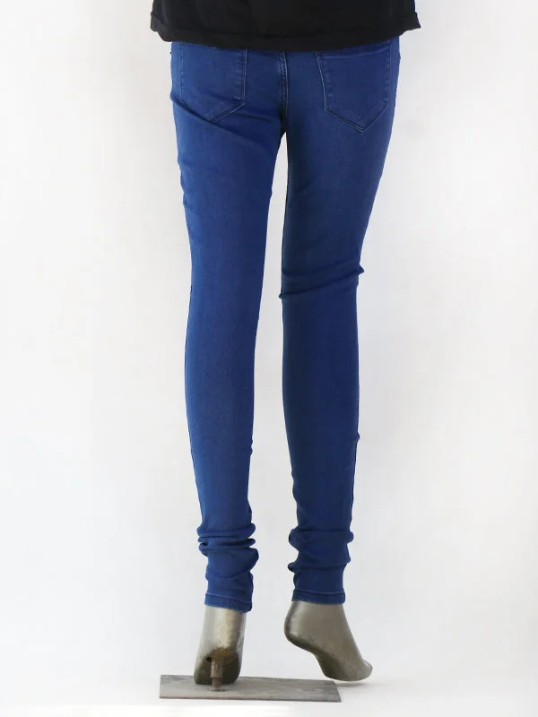 LJ02 Stretchable Denim Jeans For Womens Blue Trendy Cut-Off Denim Shorts