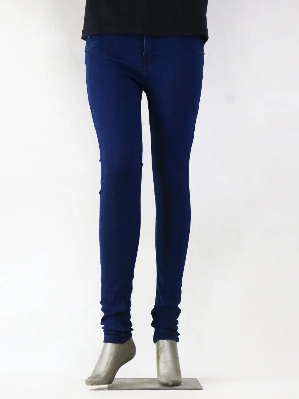 LJ03 Stretchable Denim Jeans For Womens Navy Blue Casual High-Waisted Bootcut Jeans