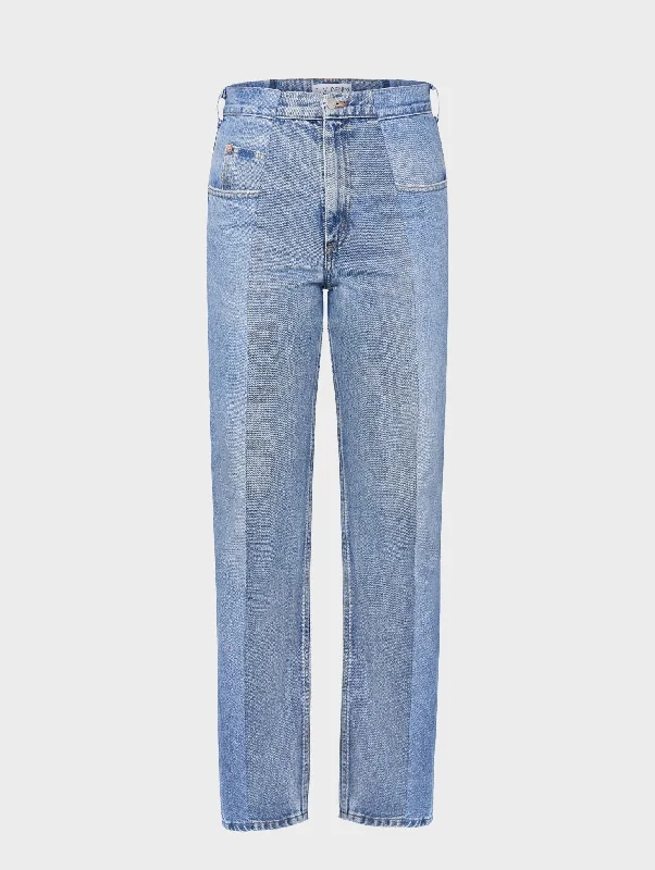 Light Blue Stovepipe Jeans Casual Distressed Skinny Jeans