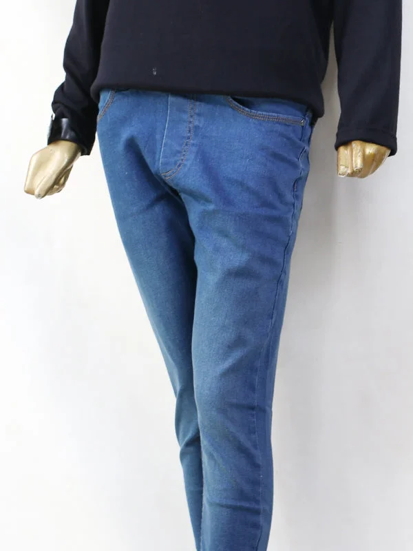 LJ05 Stretchable Denim Jeans For Womens Blue Fashionable Slim Fit Jeans