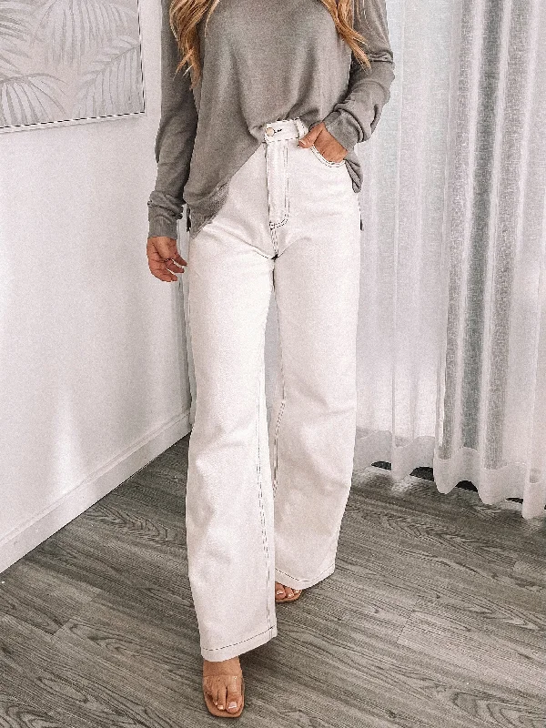 Marilie Jeans - White Chic Cropped Jeans
