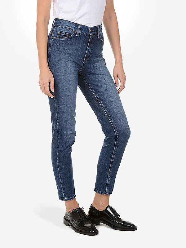 Mom Ridge Jeans Stylish High-Waist Jeans