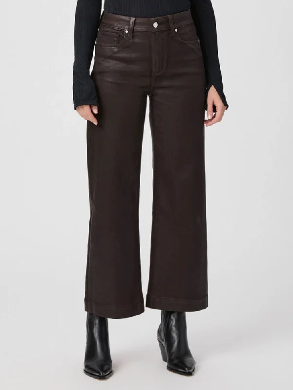 Paige Anessa Chicory Coffee Luxe Coated Jeans Fashionable Distressed Jeans
