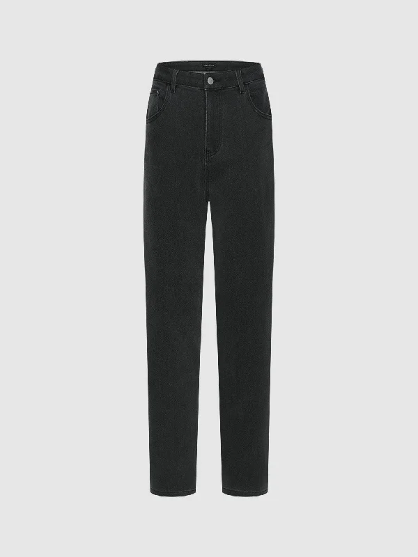 Regular Denim Jeans Casual Straight-Leg Jeans