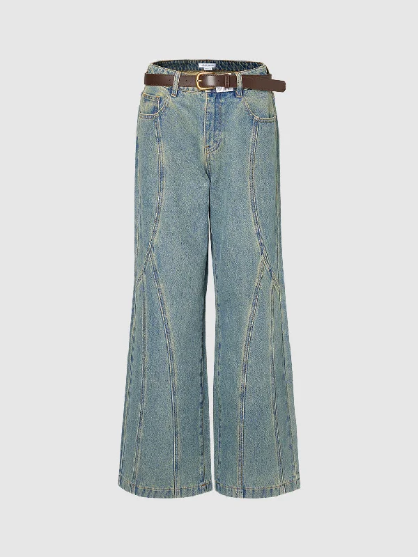 Regular Denim Jeans Classic Slim Fit Jeans