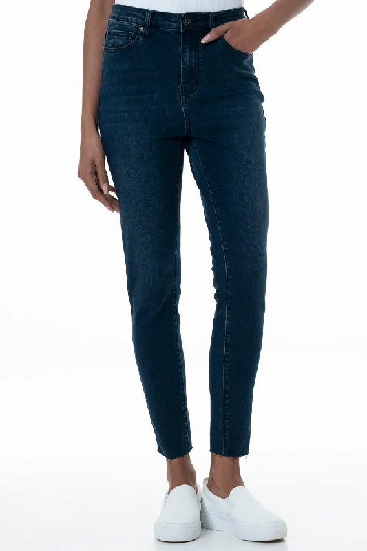 Rf05 Hi-Rise Skinny Jeans _ 155035 _ Dark Wash Elegant Wide-Leg Jeans