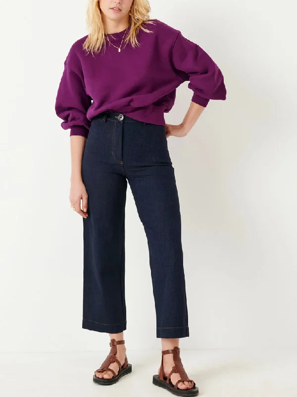 Sessun Cookie M Jeans in Indigo Trendy Low-Rise Bootcut Jeans