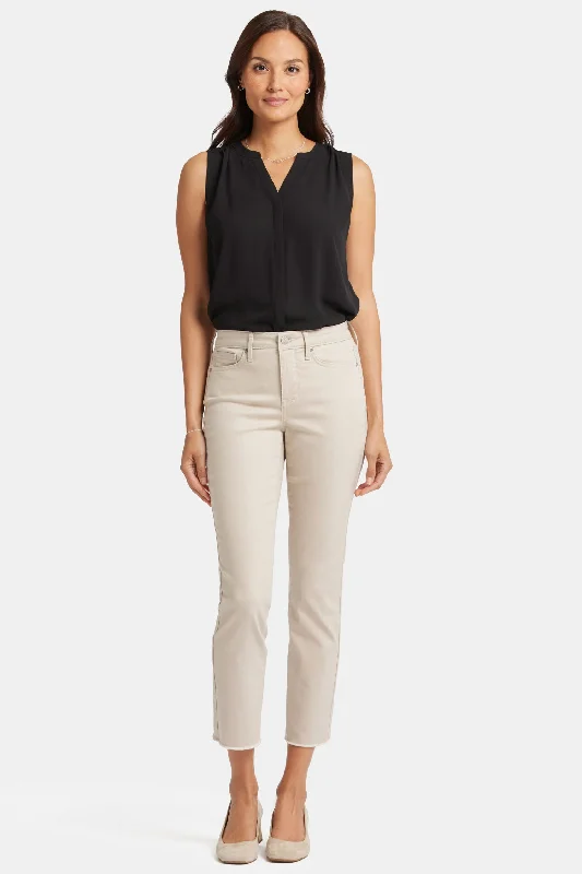 Sheri Slim Ankle Jeans - Feather Cozy Tencel Blend Denim Jeans