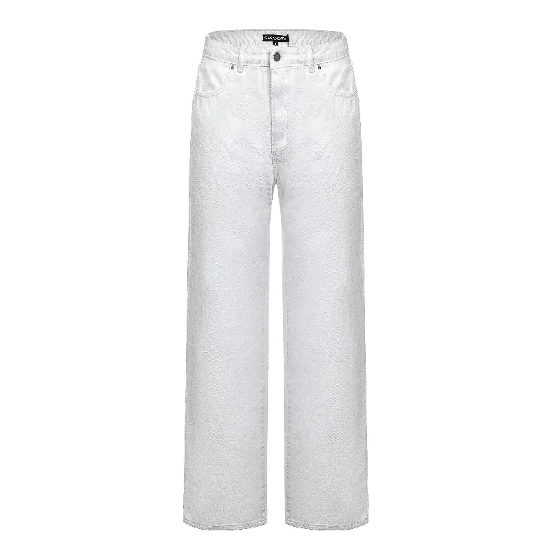 Straight Jeans G Trendy Wide-Legged High-Waist Jeans