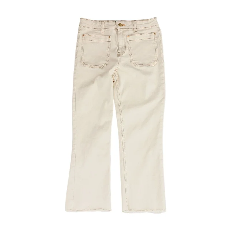 White Solid Mid Rise Straight Leg Jeans Casual Skinny Fit Jeans