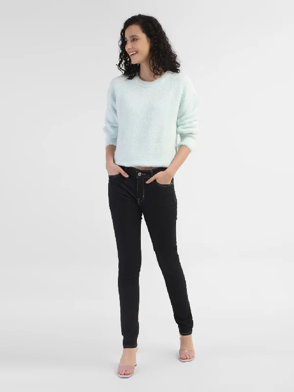 Women's Mid Rise 711 Skinny Fit Jeans Chic Dark-Wash Skinny Jeans