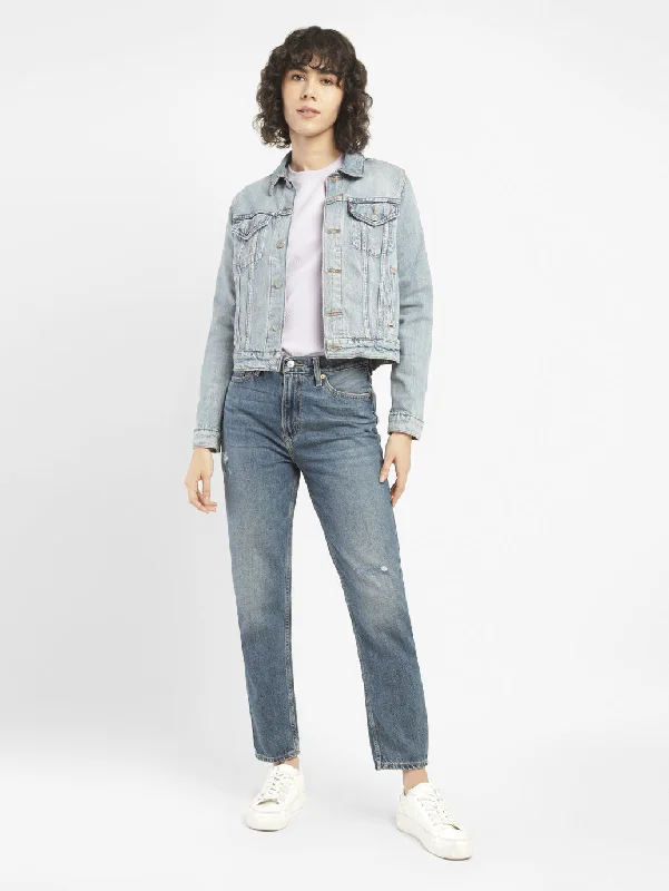 Women's Mid Rise Mom Loose Fit Jeans Trendy Skinny Fit Jeans