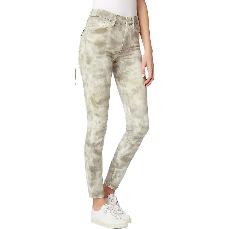 Hudson Womens Collin High Rise Tie-Dye Skinny Jeans