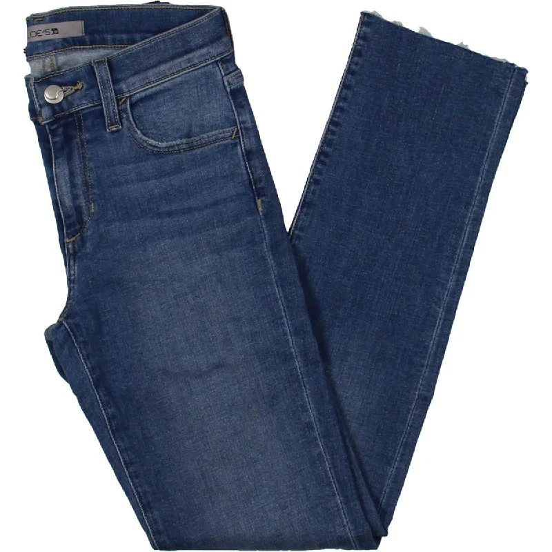 Joe's Womens Lara Mid-Rise Ankle Straight Leg Jeans