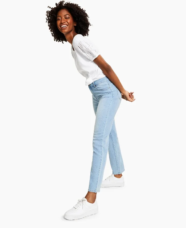 Style & Co High Rise Natural Straight Leg Jeans