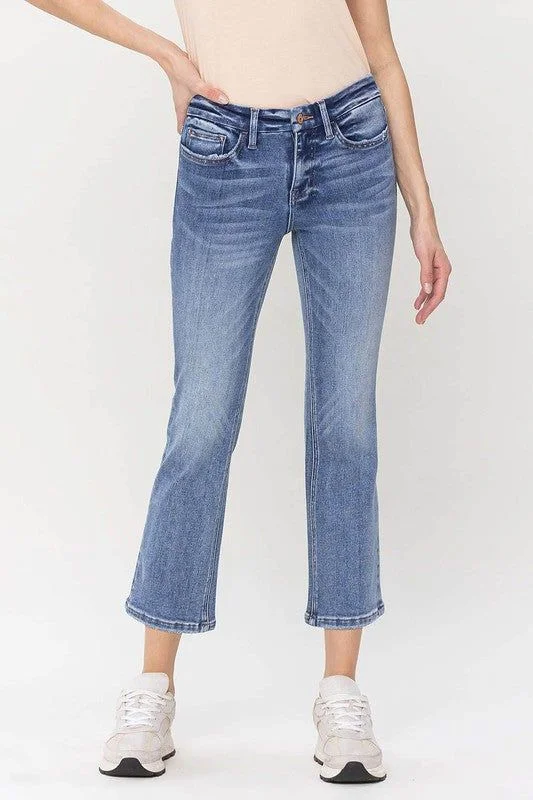 VERVET Mid Rise Kick Flare Jeans