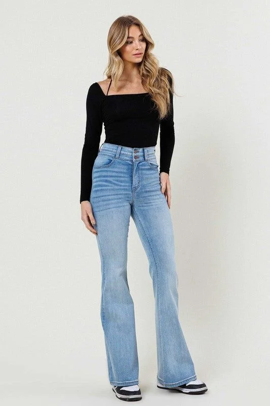 Vibrant MIU High-Waisted Flare Jeans